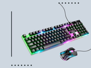 Set tastatură și mouse pentru gaming cu Iluminare foto 4