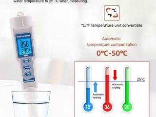 4 in 1 analizator lichide pH / EC / TDS / Temp 4 в 1 анализатор жидкости pH / EC / TDS / Темп foto 3