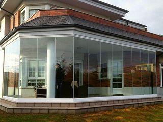 Sistem cu geamuri culisante pentru balcon, terase și nu numai, sticlă călită. foto 6