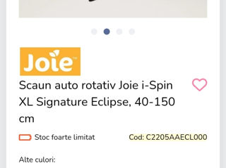 Se vinde scaun auto 0-36kg pina la 12 ani de la Joie Signature,cu funcție 360grade foto 7