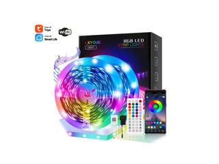 Wi-Fi Banda LED inteligenta RGB 5m Tuya Smart / Smart Life App foto 1