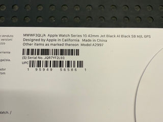 Apple Watch 10 42 mm Jet Black Al Black Sport Band M/L GPS Sigilat Original Garantie Apple foto 3