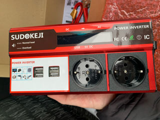 Inverter Инвертeр 12В/220В 3000 Вт 4 USB разъема foto 1