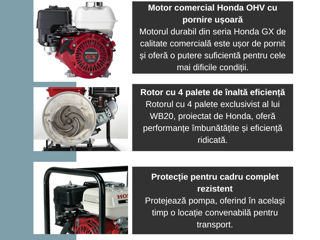 Motopompă Honda WB20XT4 DRX, 3.2 bar. Distribuitori oficiali foto 2