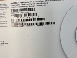 Apple Watch SE (Gen 2) 40mm Silver Al Blue Cloud SL CEL foto 3