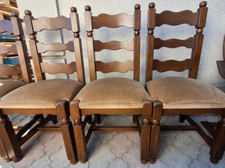 5 scaune de lemn natural foto 2