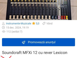 Soundcraft MFXi 12 cu rever Lexicon.Reduceri ! foto 2