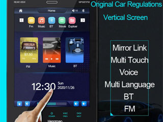 Android cu ecran Tesla style! 10 inch, 1-DIN cu Wi-Fi, GPS, USB. Camera spate cadou! foto 6