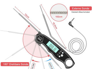 Цифровой термометр для гриля из Германии для жарки на гриле, барбекю, в духовке... foto 3