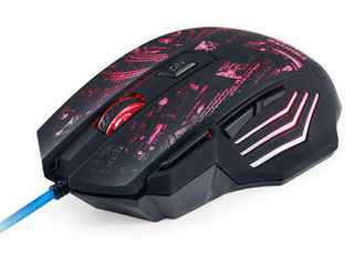 Gaming Mouse Qumo Fighter, Optical,1200-3200 Dpi, 7 Buttons, Soft Touch, 4 Color Backlight, Usb