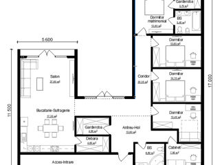 Casă de locuit individuală cu 1 nivel P/167.5m2/arhitectura/construcție/3D/renovări/proiecte/ foto 5