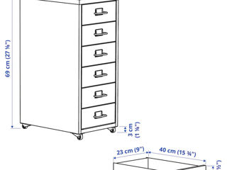 Set de mobilă pentru oficiu IKEA (Negru) foto 8