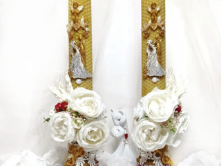 Свечи из вощины handmade свадебные, венчальные, для крещения. Luminari p/u nunti, botez. Candele. foto 2