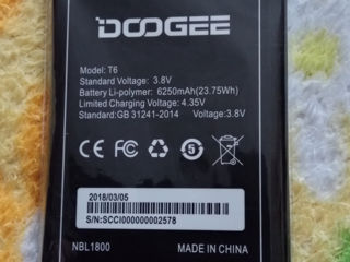 Продаю смартфон Doogee T6, новый аккумулятор. Б/у foto 6