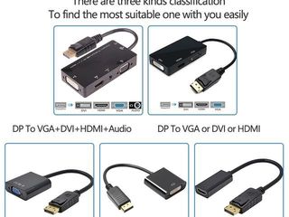 Adapter  Mini  Display PORT/DisPLay port to HDMI.VGA.DVI foto 7