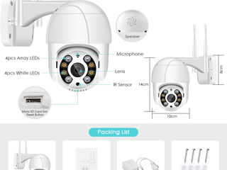 5 Megapixel IP PTZ WiFi камера видеонаблюдения  фото 2