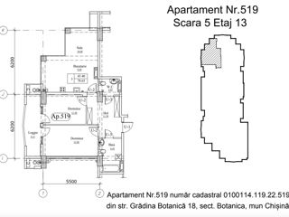 Apartament cu 3 camere, 79 m², Botanica, Chișinău