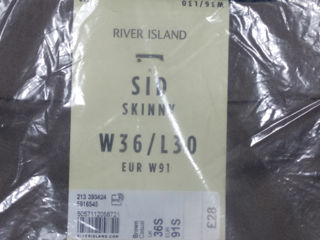 Бежевые брюки River Island новые размера W36 L30 пошива skinny foto 4