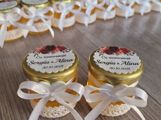 Borcanele hexagonale cu miere de albini! Marturii dulci! foto 3