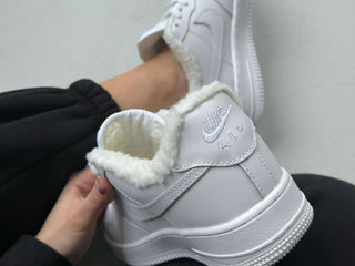 Nike Air Force 1 Low White Unisex cu blana / с мехом foto 6