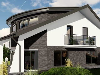Proiect casă de locuit individuală modernă cu 2 niveluri S+P+E/ arhitectură/ proiecte/ construcții/ foto 3