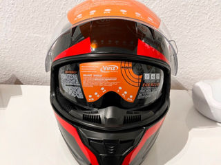 Casca moto Vinz Helmets noua. Marimea XL-61-62, cu viziera si ochelari. foto 2