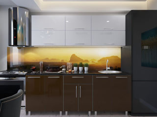 Se vinde  Bucătărie modulară Modern 2.4m cu fațadă MDF (High Gloss) calitativ, cu design modern. foto 4