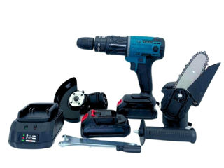 Set instrumente 3in1 surubelnita electrica, polizor unghiular, fierestrau foto 1