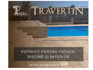 Travertin gresie și travertin faianță pentru terasa, foisor, piatra fatada casa, fatada gard foto 0