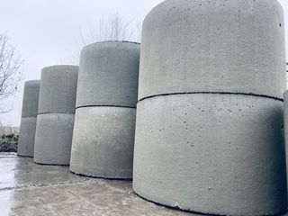 Tuburi din beton. d70. d90. D100. d150. capace din beton foto 1