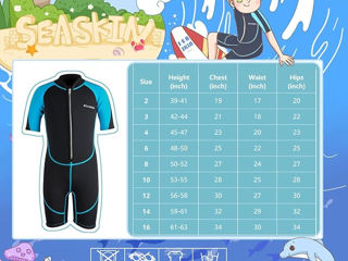 Детский гидрокостюм Seaskin для мальчиков и девочек, foto 2