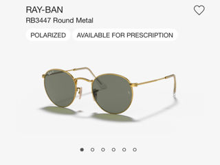 Ray Ban Round Metal RB 3447 Polished Gold Original foto 7