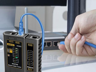 Кабельный тестер для RJ45, RJ11, витой пары, сетевого, телефонного и интернет кабеля! foto 6