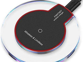 Qi wireless fast charger incarcator fara fir беспроводная зарядка foto 5