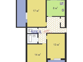 3-х комнатная квартира, 80 м², Ботаника, Кишинёв