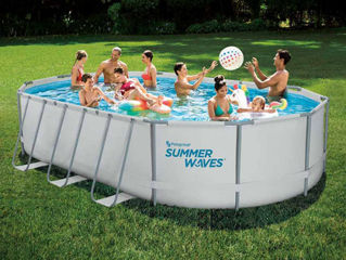 Piscina Summer  610x366x122 cu pompa, scara, husa, ten la cel mai bun pret