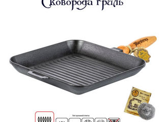 Сковорода чугунная гриль гарантия 100лет =450лей foto 4