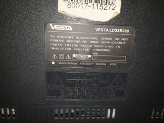 Телевизор Vesta LD32B320 на запчасти foto 2