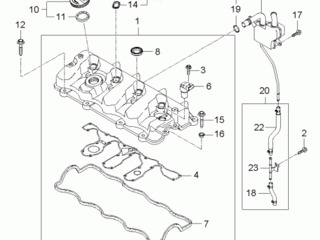 Прокладка клапанной крышки Hyundai Kia 1.5 2.0 2.2 crdi foto 2