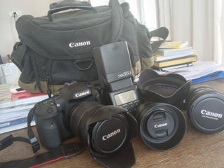 Canon 7D + вспышка, 3 объектива и аксессуары. Выгодное предложение!