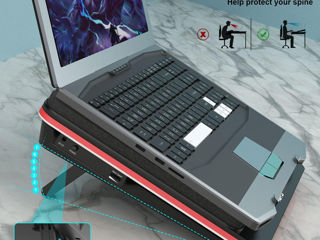 Охлаждающая подставка для ноутбука с мощным турбовентилятором IETS GT500 foto 5