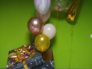 Cutie surpriza cu baloane cu heliu коробка сюрприз с гелиевыми шариками foto 1