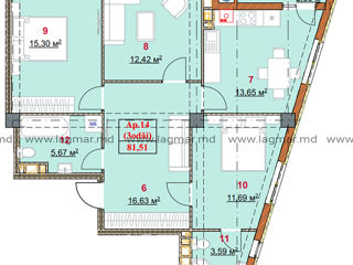 3-rm apt., 82 м², 2/9 fl.