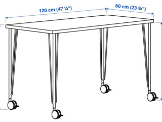 Masă de birou Ikea Lagkapten/Krille 120x60 foto 2