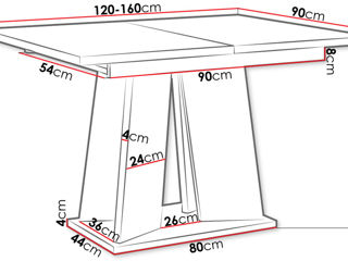 Masă modernă și extensibilă 120/160x90 /Livrare în toată Moldova/ Credit 0% foto 5