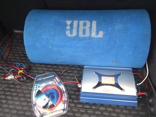 Мощный JBL сабвуфер+ усилитель Jbl +новый комплект проводов 1200 ватт foto 1
