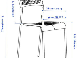 Set masă cu 4 scaune moderne IKEA (1+4) foto 4