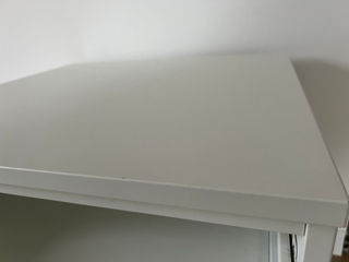 Comodă IKEA, 3 sertare, alb/Fonnes alb, 60x57x73 cm foto 3