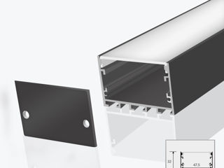 Profil LED, profil din aluminiu pentru banda, profil din pentru bandă LED incastrat rigips, panlight foto 18