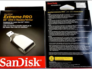 Картридер SanDisk Extreme Pro, SD UHS-I, UHS-II, USB 3.0, USB 3.1. Новый.